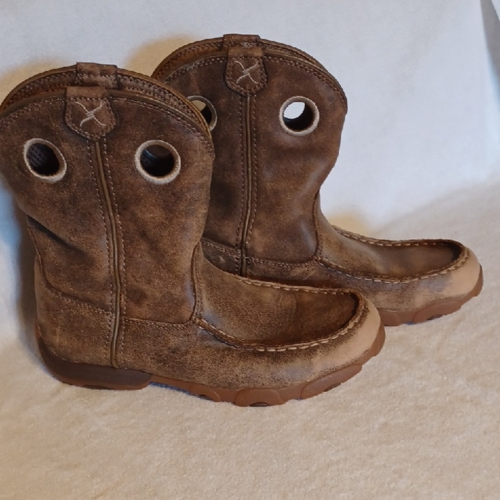 Twisted X Leather Boots Size 5 Brown